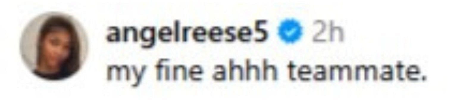 Angel Reese's reaction to Hailey Van Lith's bikini photo shoot.